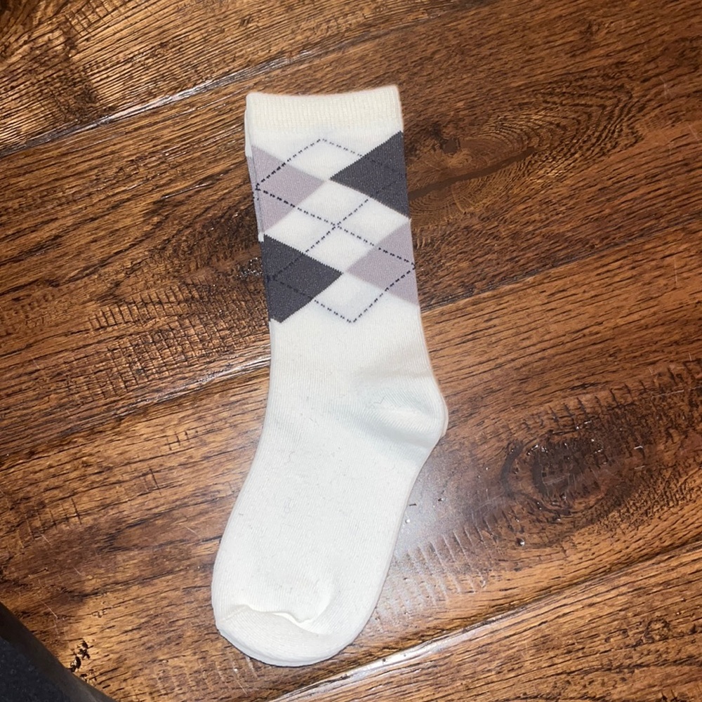 White Argyle Socks